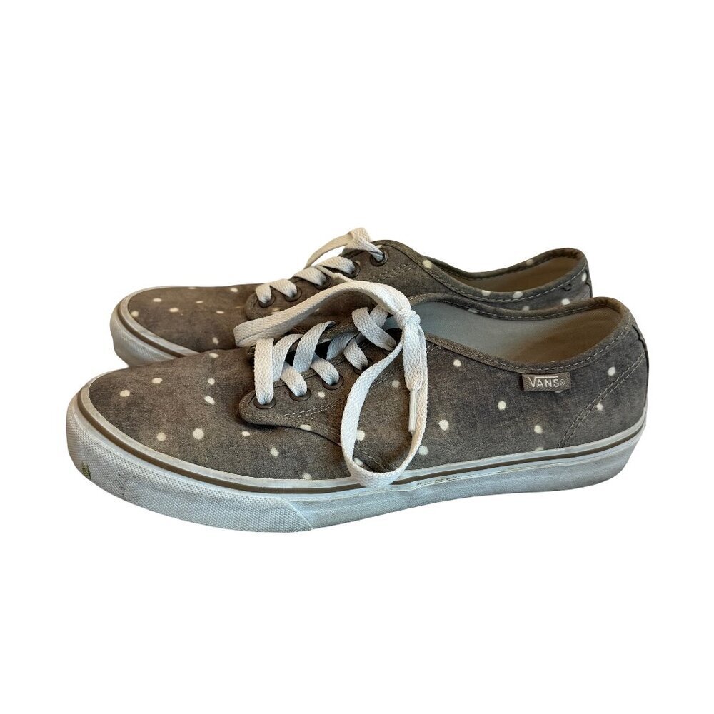 Vans Canvas Polka Dot Low Top Lace Up Sneakers Tennis Shoes Size 9.5 Women's
